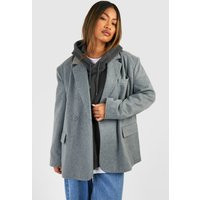 Oversized Double Breasted Wool Blazer | Debenhams UK