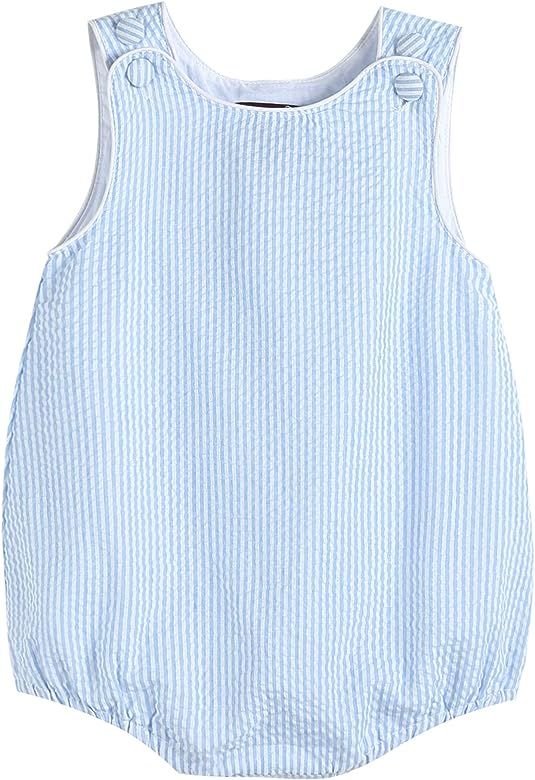 Lil cactus Baby & Toddler Boys and Girls Seersucker or Gingham One-Piece Bubble Romper | Amazon (US)