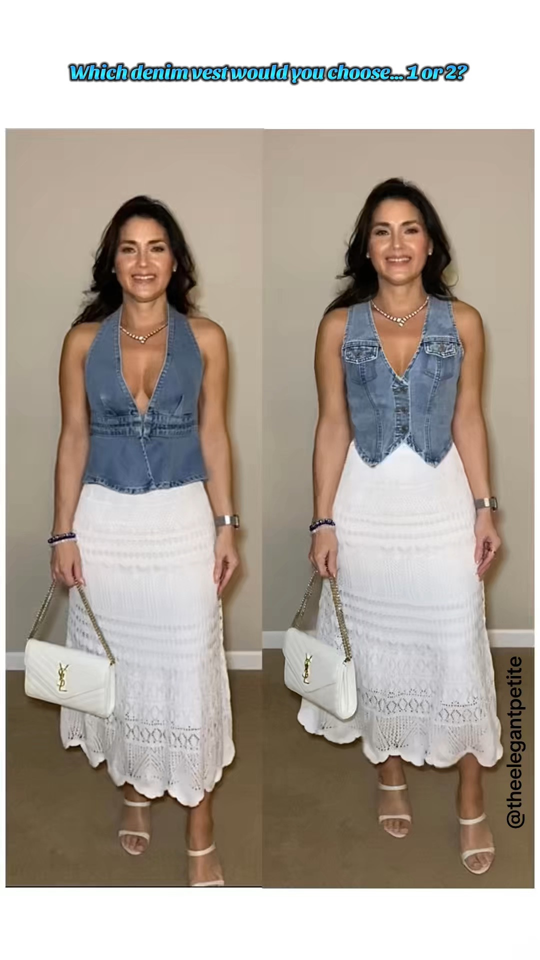 Soft, flattering, and actually high quality 💙 this crochet skirt is one of those pieces that instantly elevates your whole look. 
Two denim vests… obsessed! They’re giving two different looks. 

Which vest do you like 1 or 2? 

Follow for elevated Amazon finds that don’t look like Amazon 👀          #elegantstyle #styleinspo #amazonoutfitinspo #effortlesschic #petitefashion

#LTKootd #LTKPetite