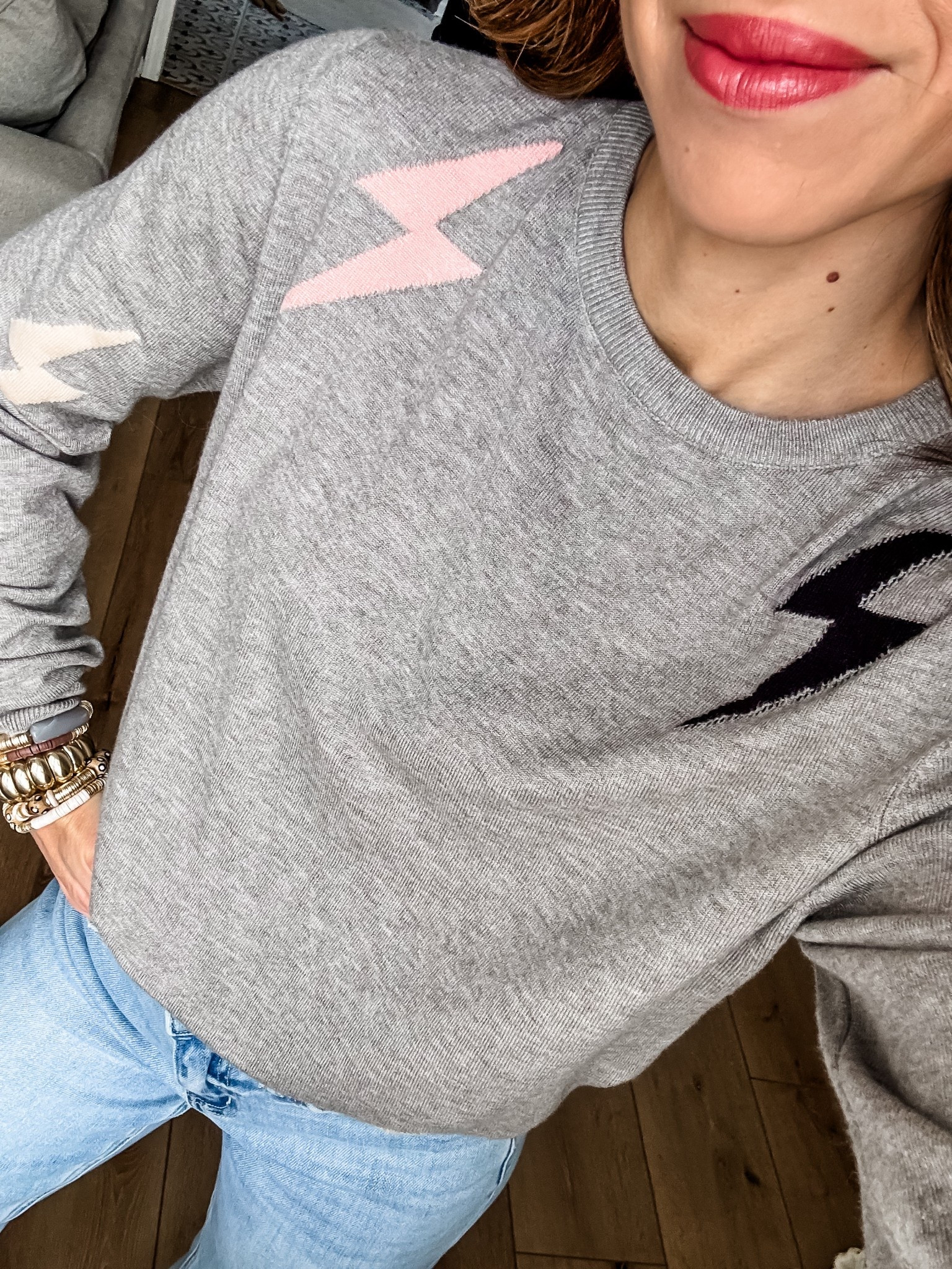 Avara code cheers30 12/16 only. Sweater small jeans, 25. Sneakers TTS.
Lightning bolt sweater

#LTKFindsUnder50 #LTKFindsUnder100 #LTKSaleAlert