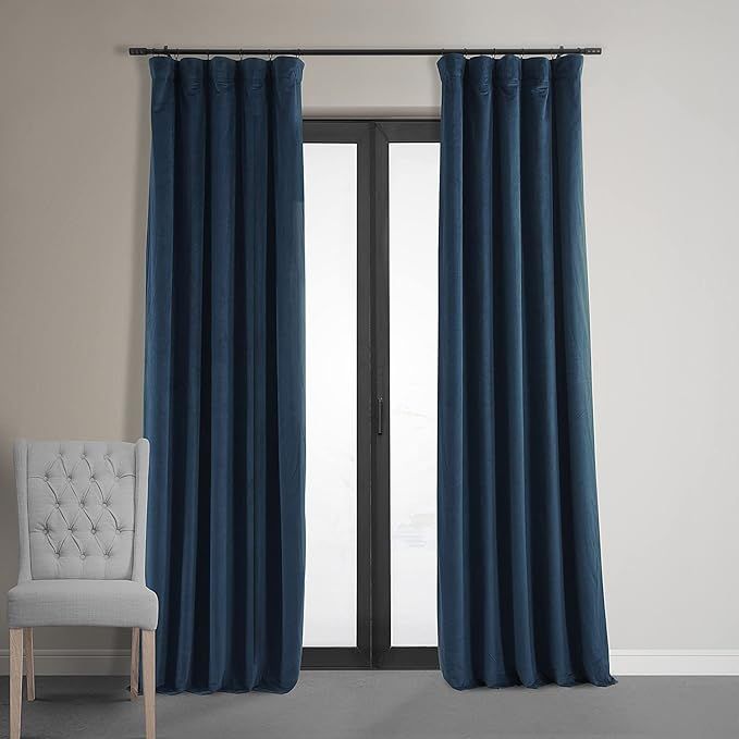 HPD Half Price Drapes Signature Velvet Blackout Curtains For Bedroom 50 X 96 (1 Panel), VPCH-1940... | Amazon (US)