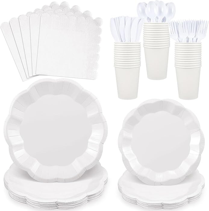 Amazon.com: NatNarr 175 Pcs Light Blue Plates and Napkins Set, 25 Guest Blue Party Supplies Inclu... | Amazon (US)