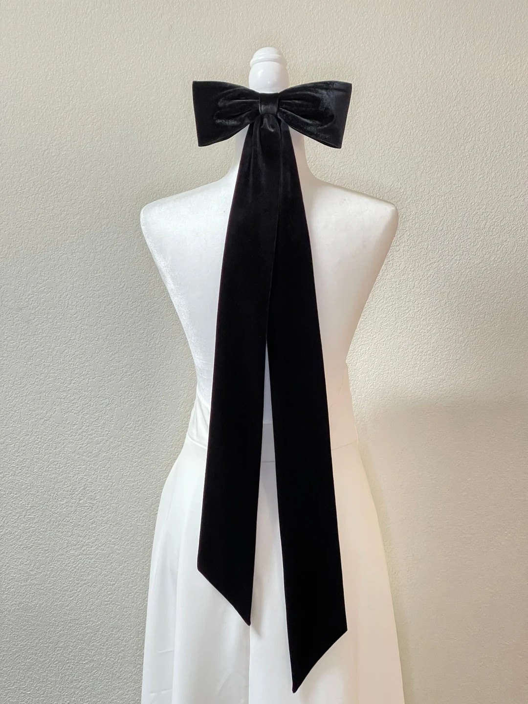 Black Velvet Hair Bow, Decorate Bow, Really Long Tails Bow, Hair Bow, Hair Bow for Women, Women B... | Etsy (US)