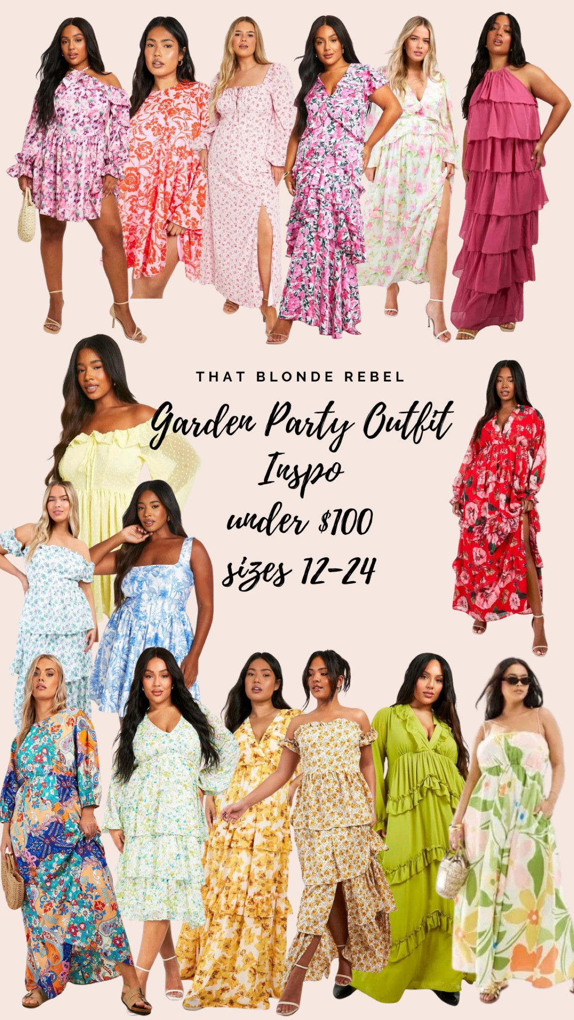 Garden party outfit inspo, sizes 12-24, under $100

#LTKMidsize #LTKParties #LTKPlusSize
