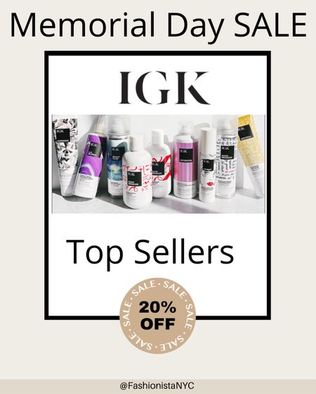 SALE Site wide at IGK Hair!!!
20% OFF all your favorites 
Best Anti Frizz Products!!!

Follow my shop @fashionistanyc on the @shop.LTK app to shop this post and get my exclusive app-only content!

#liketkit #LTKsalealert #LTKGiftGuide #LTKbeauty
@shop.ltk
https://liketk.it/4afXo