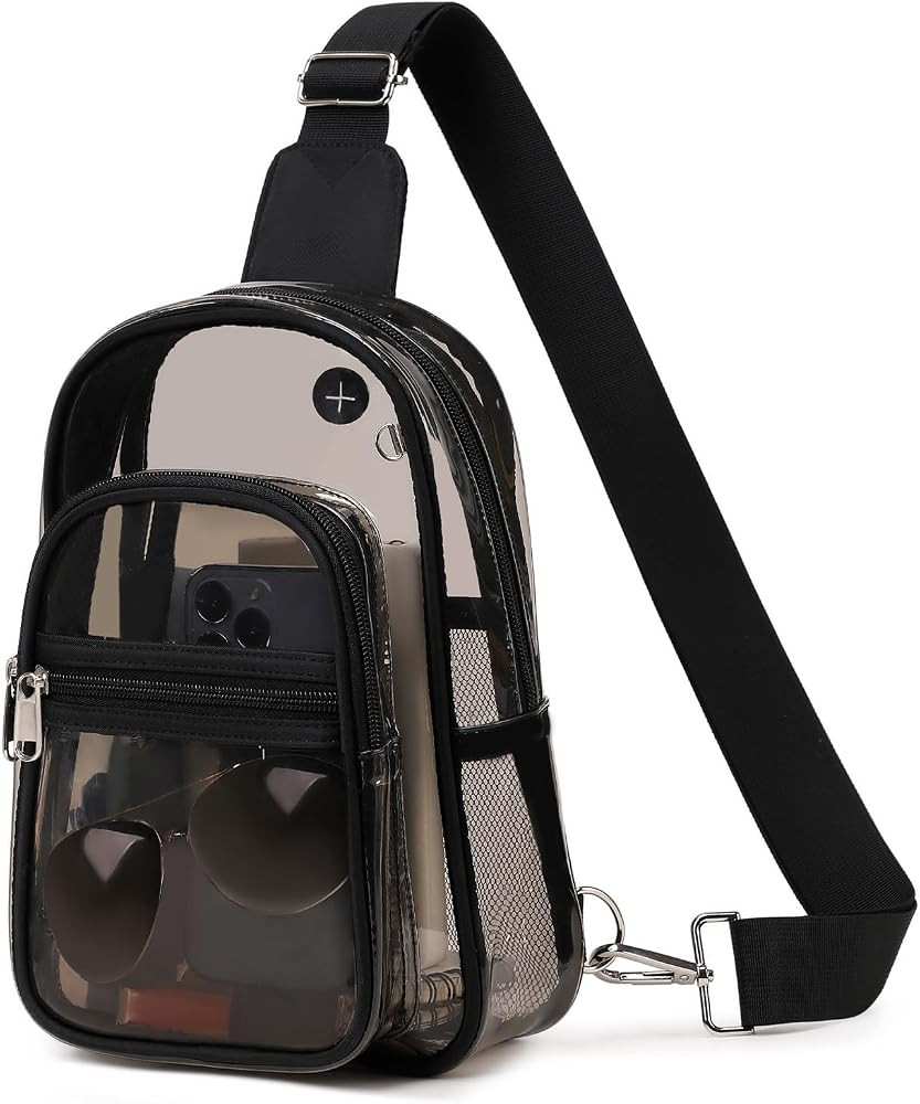 MOONBABY Clear Bag for Stadium Events, Clear Backpack Purse for Women Waterproof TPU Crossbody Fa... | Amazon (US)