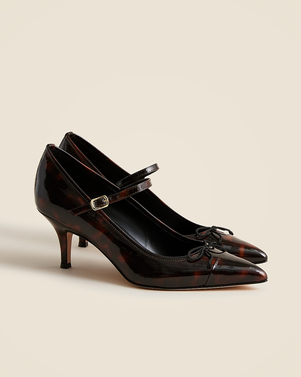 Made-in-Italy Colette cap-toe pumps in tortoise-print leather | J. Crew US