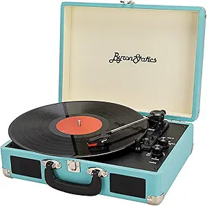 ByronStatics Vinyl Record Player, 3 Speed Turntable Bluetooth Record Player with Built in Stereo ... | Amazon (US)
