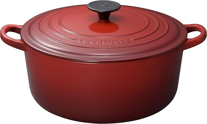 Le Creuset Enameled Cast-Iron 9-Quart Round French Oven, Red | Amazon (US)