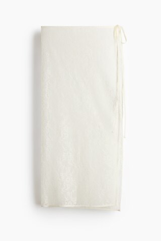 H & M - Lace wrap skirt - White | H&M (UK, MY, IN, SG, PH, TW, HK)