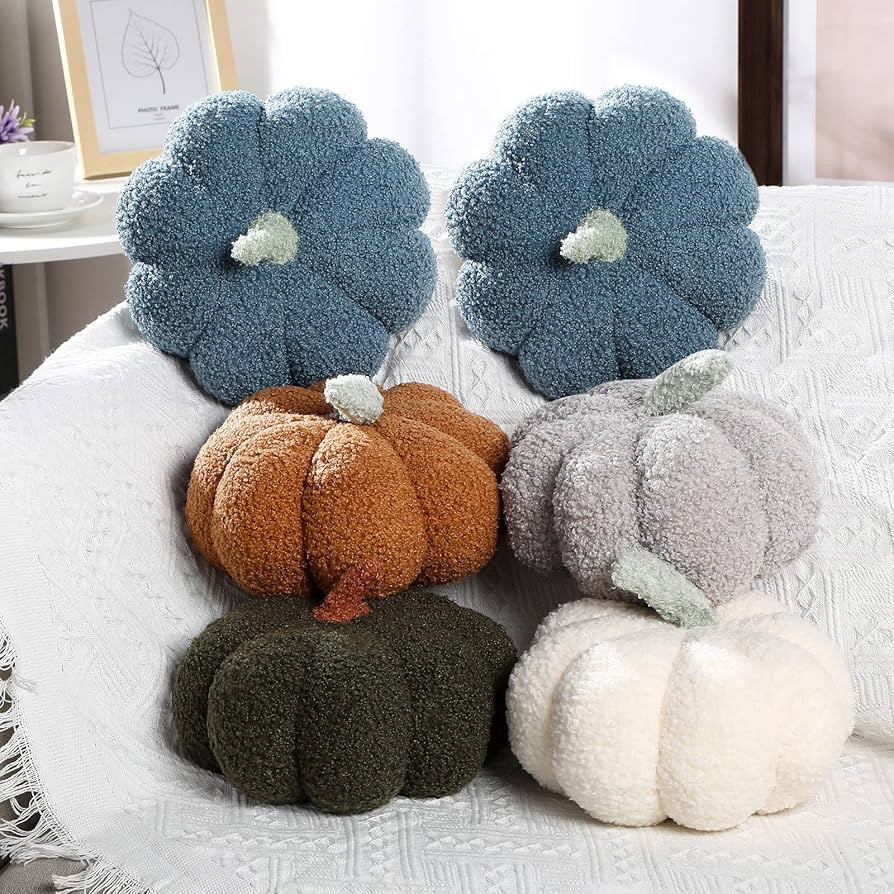 Namalu 6 Pcs Pumpkin Throw Pillows 7 x 8 Inch 3D Thanksgiving Plush Pumpkin Cushions Decorations ... | Amazon (US)