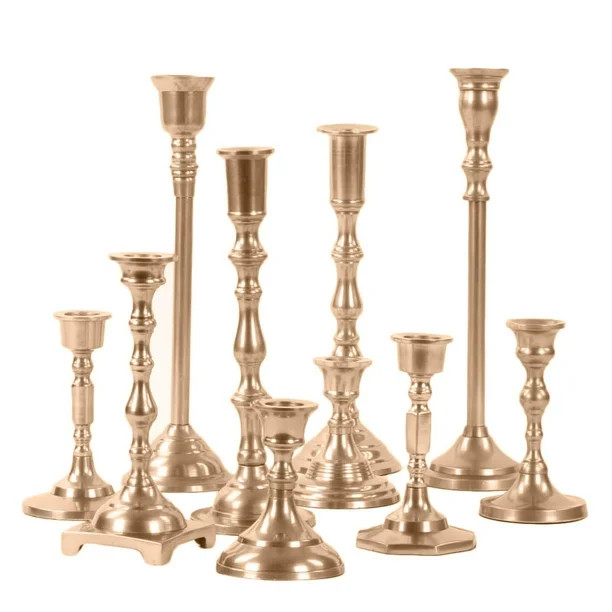 Koyal Wholesale Champagne Gold Mixed Taper Holders, Set of 10, Mismatched Candlesticks Set, Bohem... | Walmart (US)