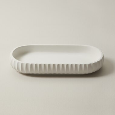 LONG OVAL CEMENT TRAY | Indigo (CA)