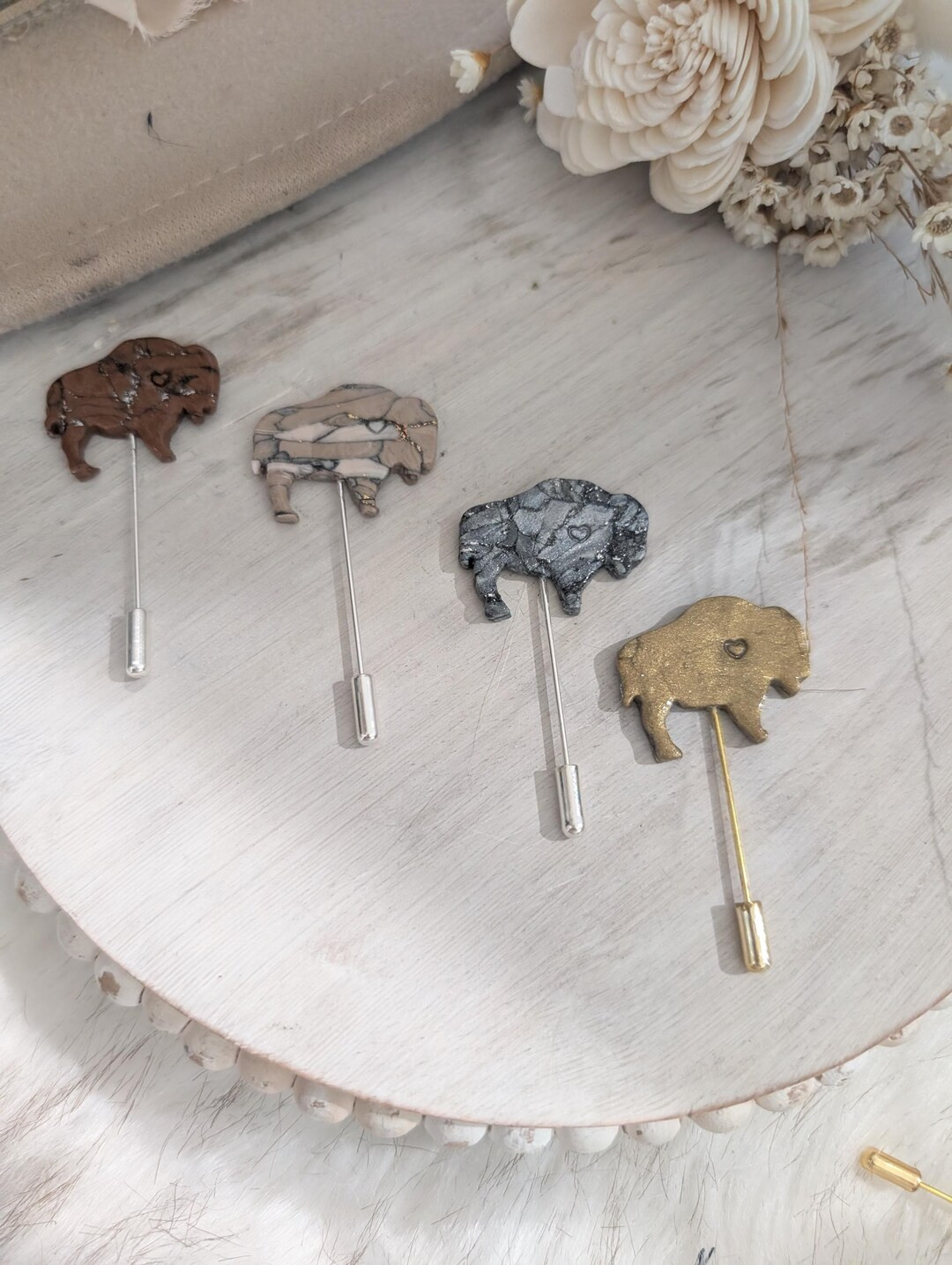 Rustic Buffalo Hat Pins. Update Your Favorite Western Hat. Cowboy Hat Pin! Hat Accessory/western ... | Etsy (US)