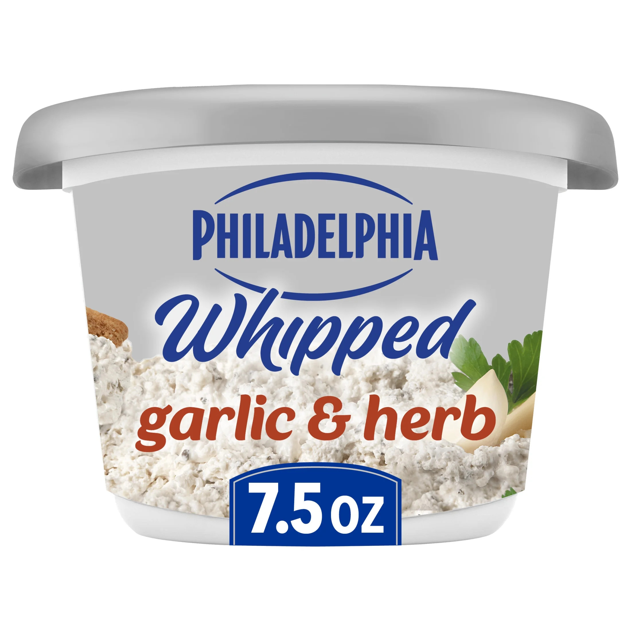 Philadelphia Whipped Flavored Cream Cheese Spread, 1 Tub, for Smooth, Spreadable Mornings, Garlic... | Walmart (US)