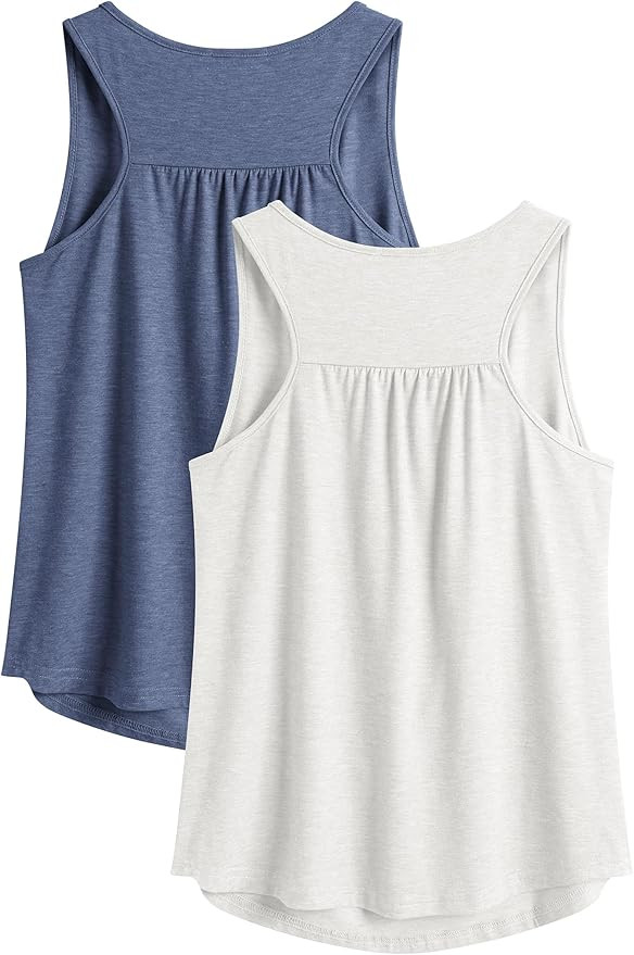 PINSPARK Workout Tank Tops for Women Racerback Loose Fit Yoga Top Sleeveless Gym Shirt Running At... | Amazon (US)