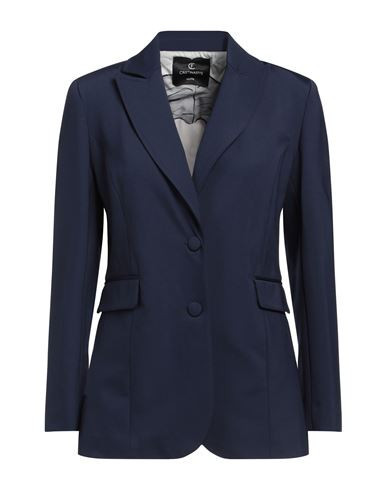 Cristinaeffe Woman Blazer Navy Size 4 Polyester, Elastane | YOOX (US)