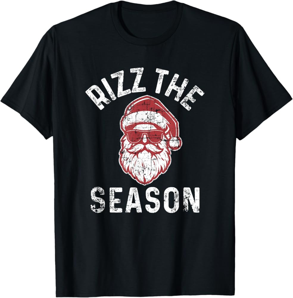 Rizz The Season Funny Christmas Rizzmas Santa Claus Rizzler T-Shirt | Amazon (US)