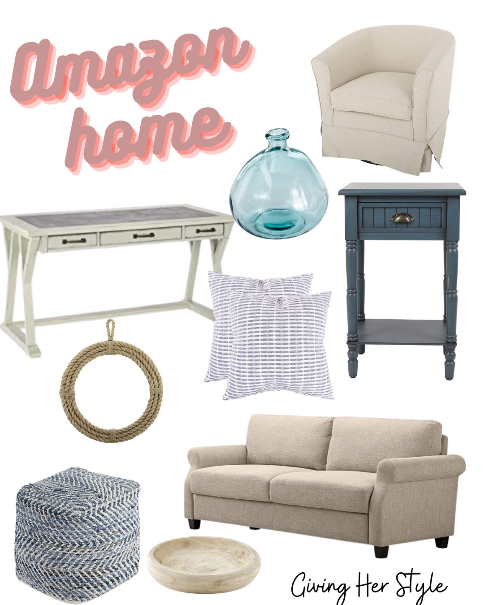 Amazon home decor 

Amazon. Amazon home. Amazon prime. Amazon furniture. Coastal. Millennial home. Home decor. Home styling. Bedroom styling. Living room styling. Amazon home styling. End table. Side table. Sofa. Couch. Pouf. Coastal grandma. Coastal granddaughter. French country. Living room chair. Wall mirror. Rattan. Entry way table. Vase. 

#LTKunder100 #LTKunder50 #LTKhome