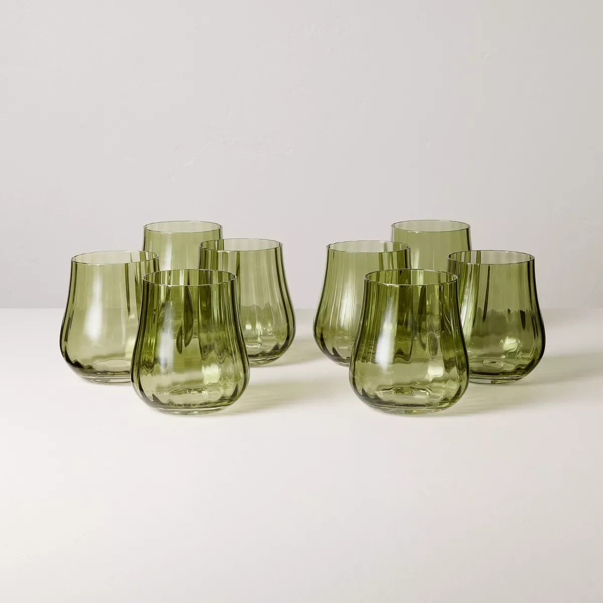 Set of 8 14oz Short Water Glasses Clear - Hearth & Hand™ with Magnolia | Target