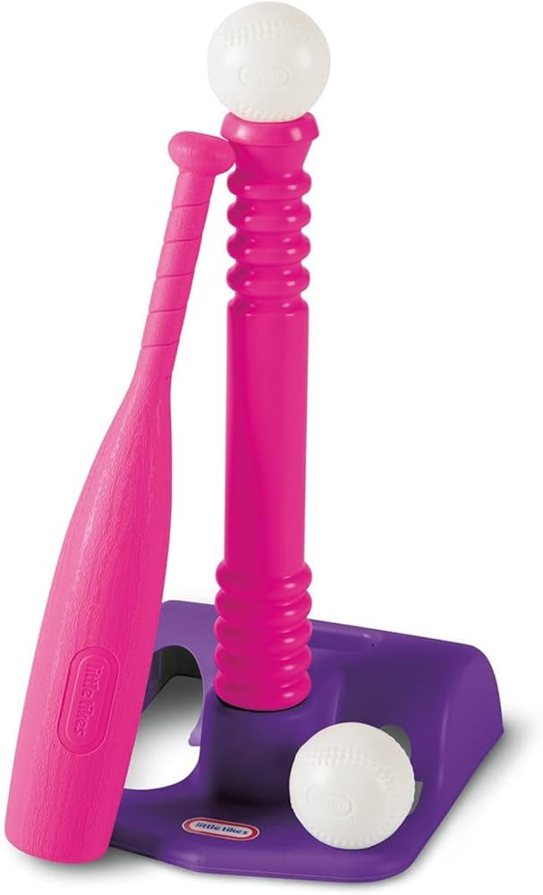 Little Tikes TotSports T-Ball Set- Pink/Purple, 2 Balls | Amazon (US)