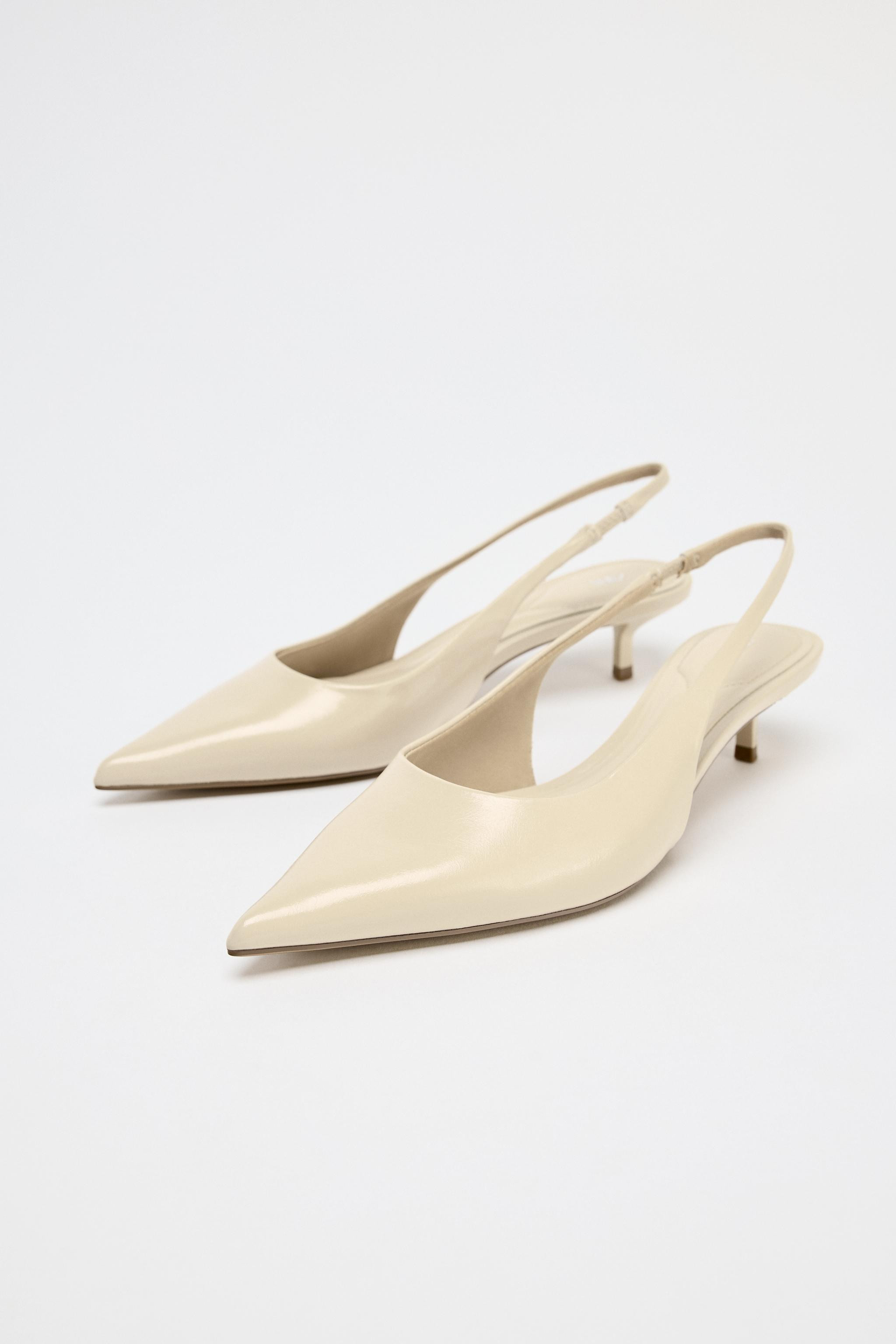 KITTEN HEEL SLINGBACK SHOES | Zara US