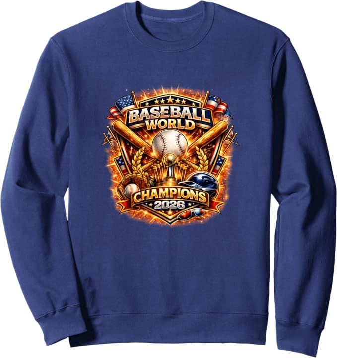 Baseball World Champions 2026 Vintage Style Graphic Sweatshirt | Amazon (US)