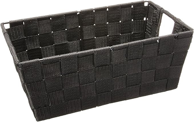 Whitmor 6581-2712-BLK Woven Strap Small Shelf Tote Black | Amazon (US)