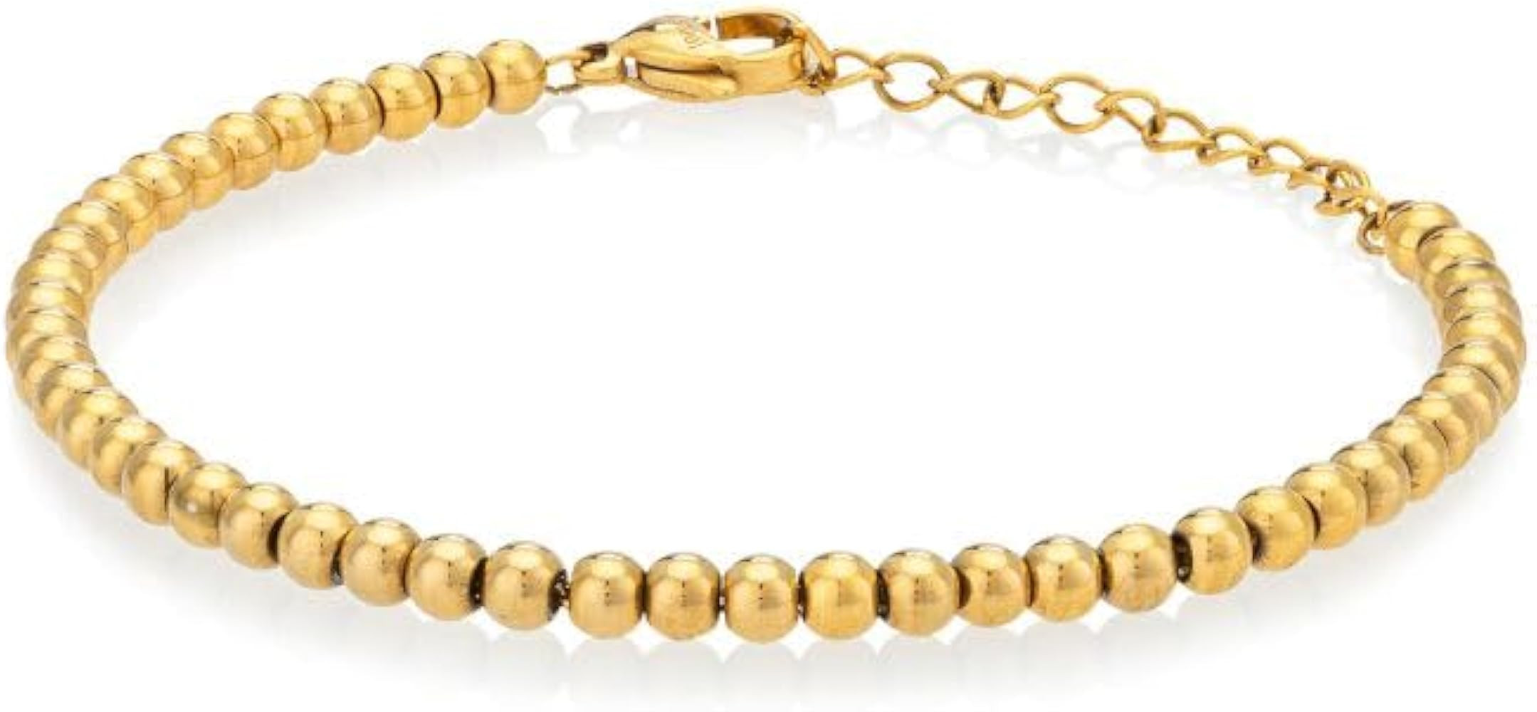 EMF Harmony Aura Beads Bracelet – Adjustable 4mm Stainless Steel Bead Bracelet, Wellness-Inspir... | Amazon (US)