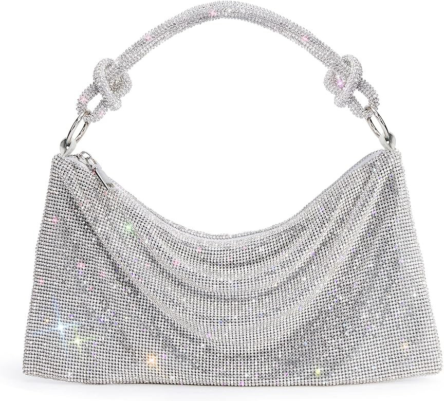 WLLWOO WLLWOO Rhinestone Purses Clutch For Women-Chic Evening Bags,Shiny Crossbody Handbags For P... | Amazon (US)