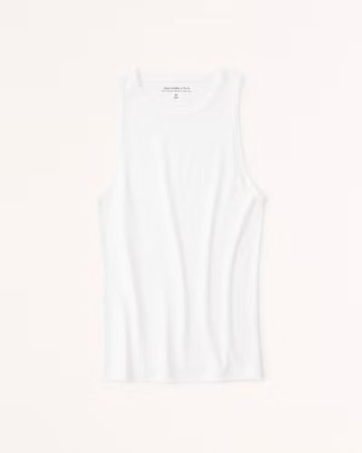 Elevated Rib High-Neck Tank | Abercrombie & Fitch (US)