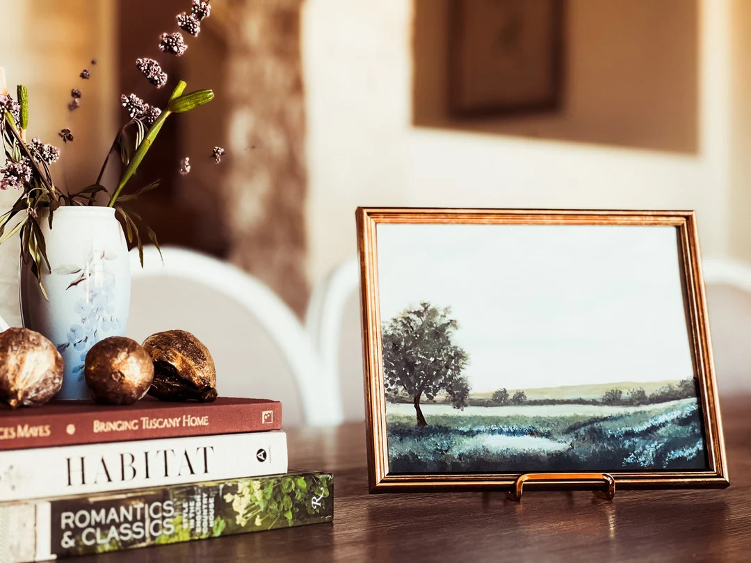 FLORAL FIELD I -- Landscape Print - Kitchen Art - Small Landscape - Countryside Art - Farmhouse A... | Etsy (US)