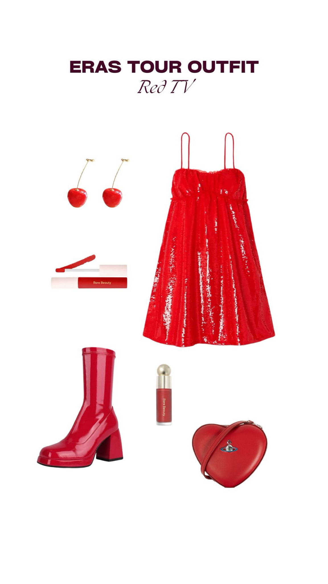 Eras Tour Outfit 🍒🧨💋🌹🍷💄Taylor Swift, Red, Taylor’s Version, Red Taylor’s Version, Concert outfit inspo

#LTKItBag #LTKFindsUnder100 #LTKBeauty