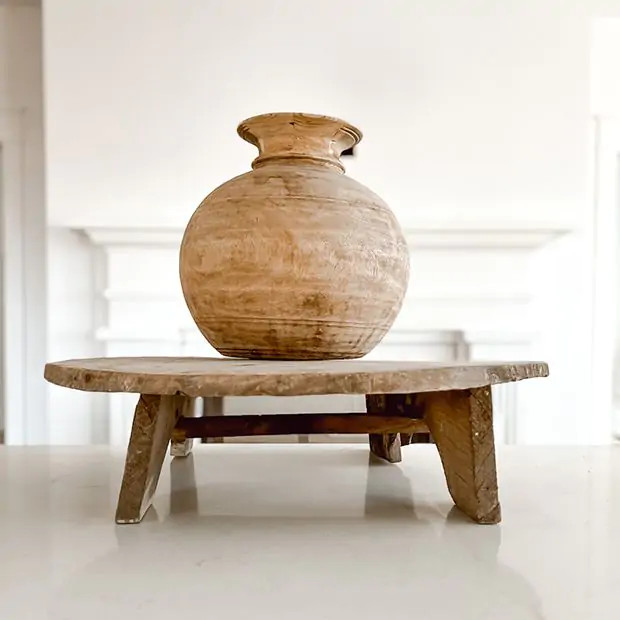 LARGE Decorative Footed Cheese Board | Antique Farm House