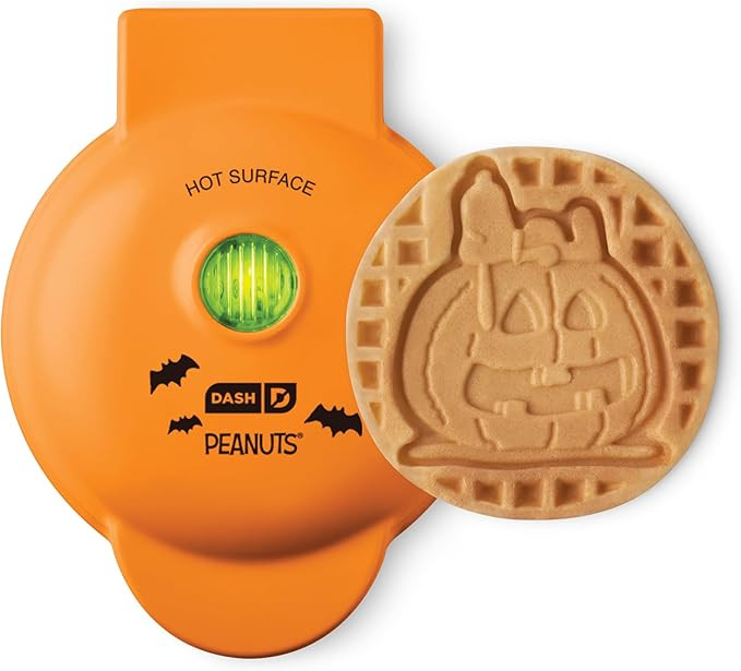 Peanuts x Dash Snoopy Jack-o-Lantern Mini Waffle Maker | Amazon (US)