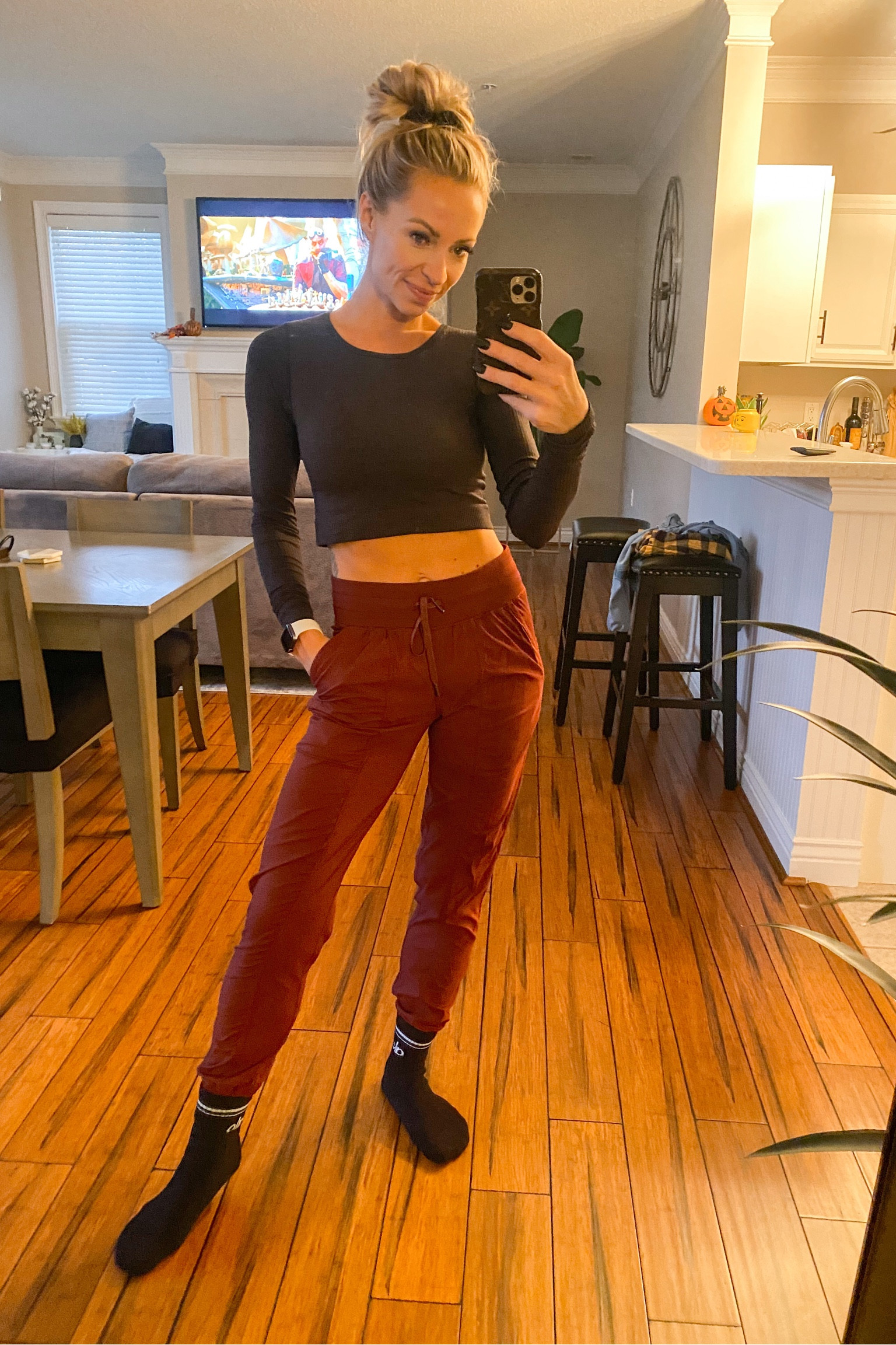 Favorite Lululemon joggers and built in bra top! Comfort at its finest  