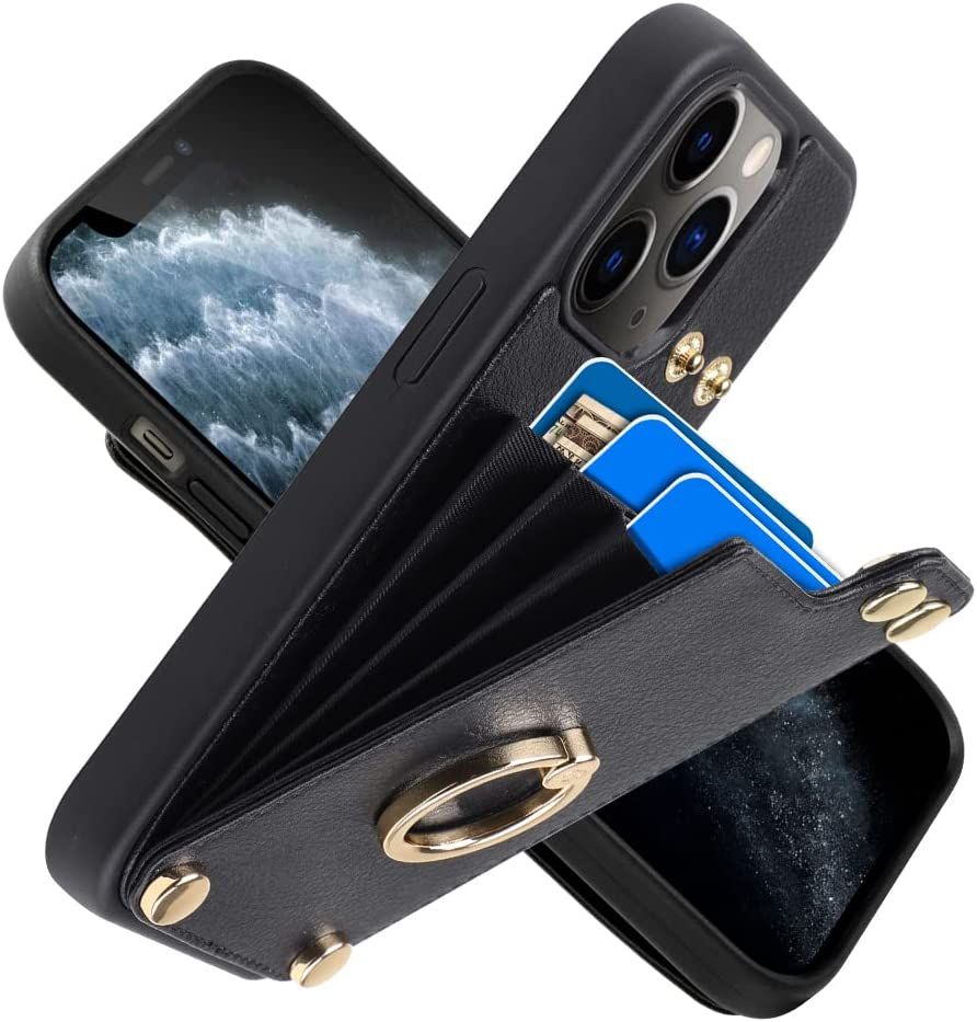 LAMEEKU Wallet Case Compatible with iPhone 11 Pro Max, [RFID Blocking] Case with Card Holder Leat... | Amazon (US)