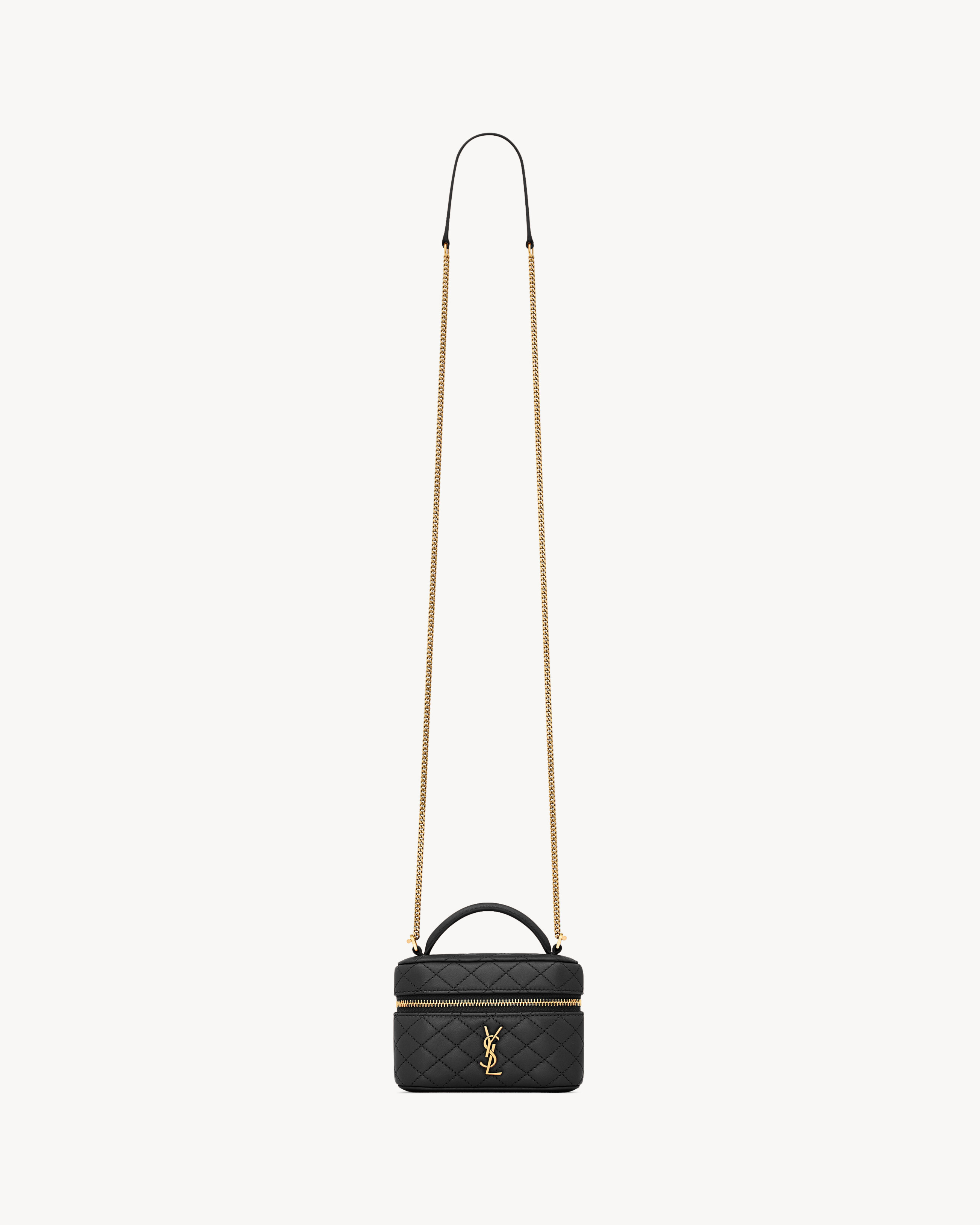 Gaby Micro Vanity Bag In Lambskin Black One Size | Saint Laurent Inc. (Global)