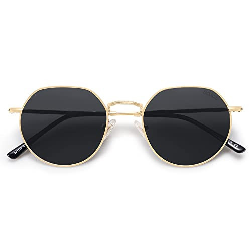 SOJOS Round Polygon Polarized Sunglasses for Women Men Retro Classic Vintage Panto Shades SJ1157 | Amazon (US)