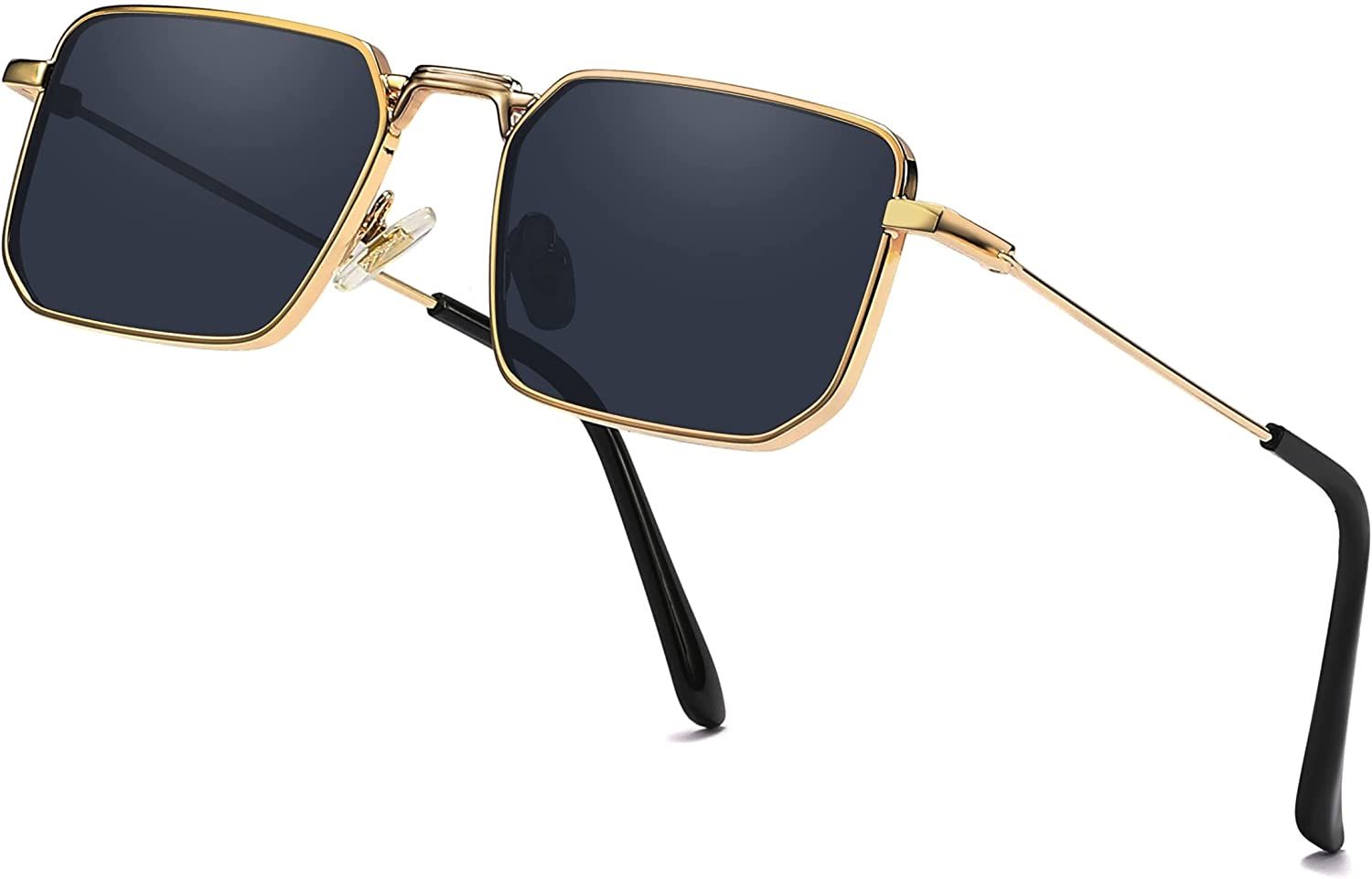 Fayoh Naomi Rectangular Sunglasses Classic Retro Metal Frame Small Size UV400 UV Protection For M... | Amazon (US)