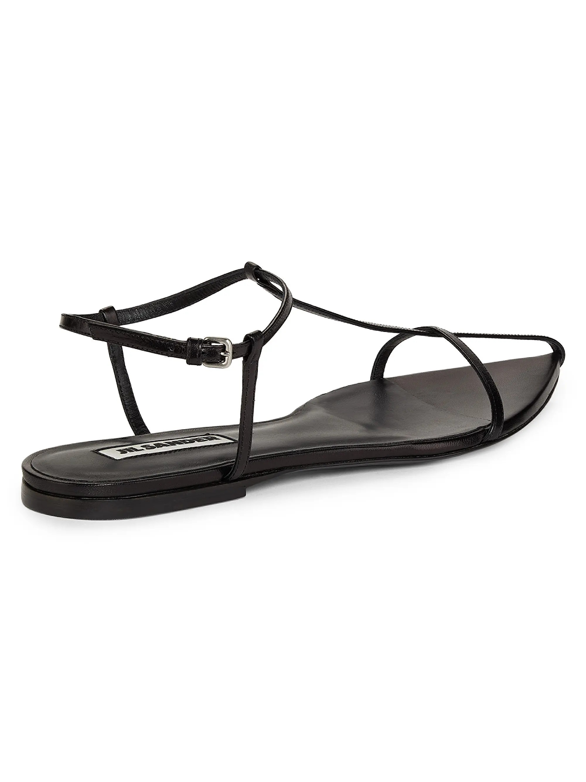 T-Strap Leather Sandals | Saks Fifth Avenue