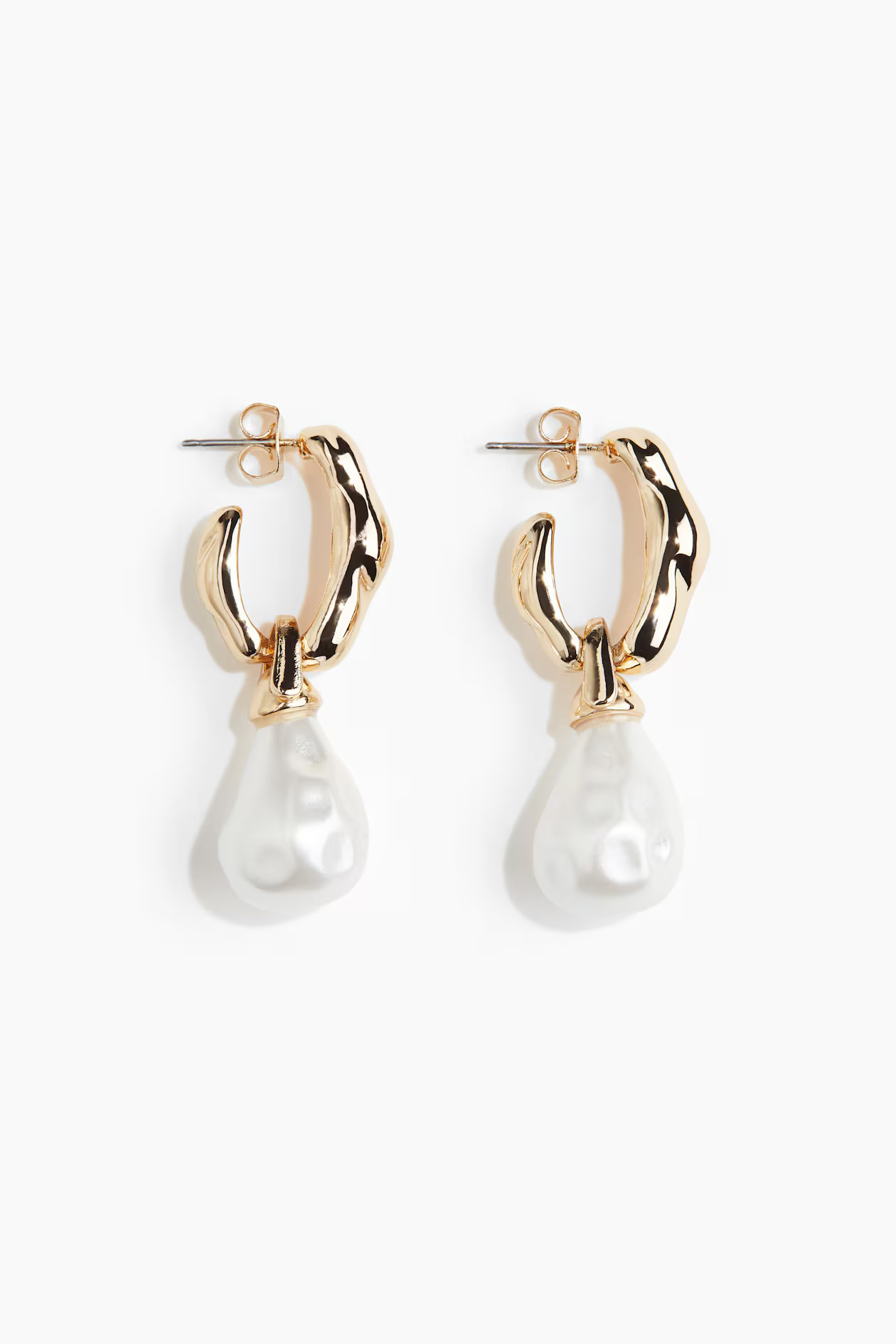 Pendant Hoop Earrings - Gold-colored - Ladies | H&M US | H&M (US + CA)