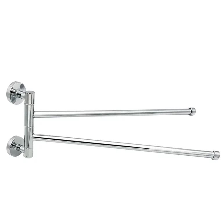 Labymos Swivel Out Towel Bar 2-Bars Foldable Arms Bath Towel Clothes Hanger Wall Mount Polished C... | Walmart (US)