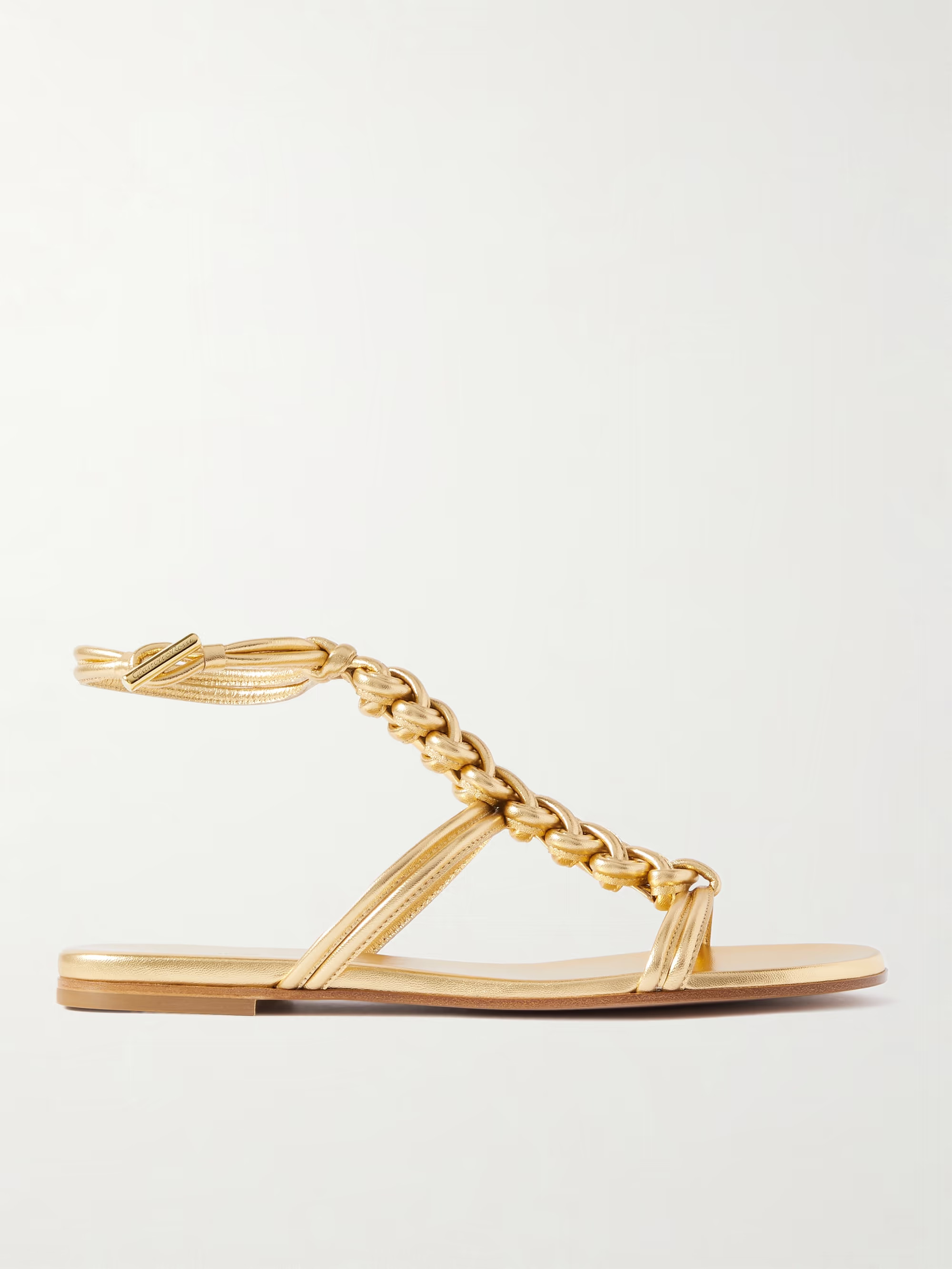 Capua metallic braided leather sandals | NET-A-PORTER (UK & EU)