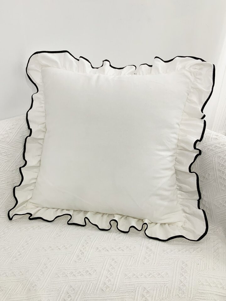 1pc Ruffled Pillowcase, Suitable For Bedroom And Living Room | SHEIN
