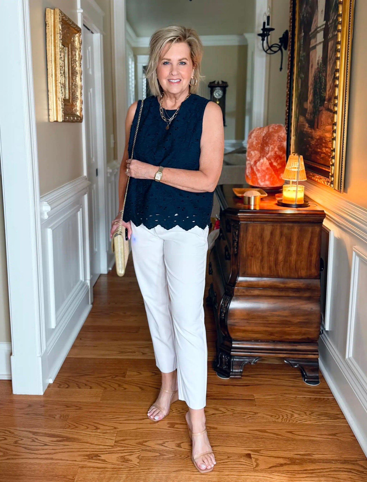 Styling white pants for Spring! My navy top is from Amazon and it comes in multiple colors. My white pants are a size 6. 

#LTKootd #LTKWorkwear #LTKMidsize