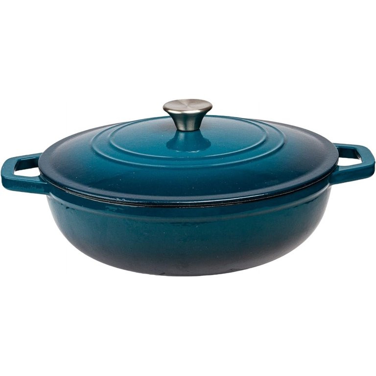 Lexi Home 5-Qt Enameled Cast Iron Dutch Oven with Lid & Loop Handle, Blue | Walmart (US)