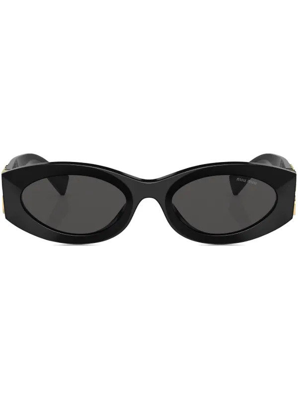 Miu Miu Eyewear Ovale Glimpse Sonnenbrille | Schwarz | FARFETCH DE | Farfetch Global