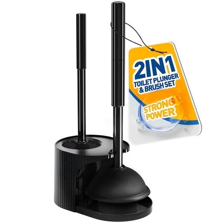 propuri 2 in 1 Toilet Plunger and Brush Set with Extended Handle, Bathroom Cleaning Tools | Walmart (US)