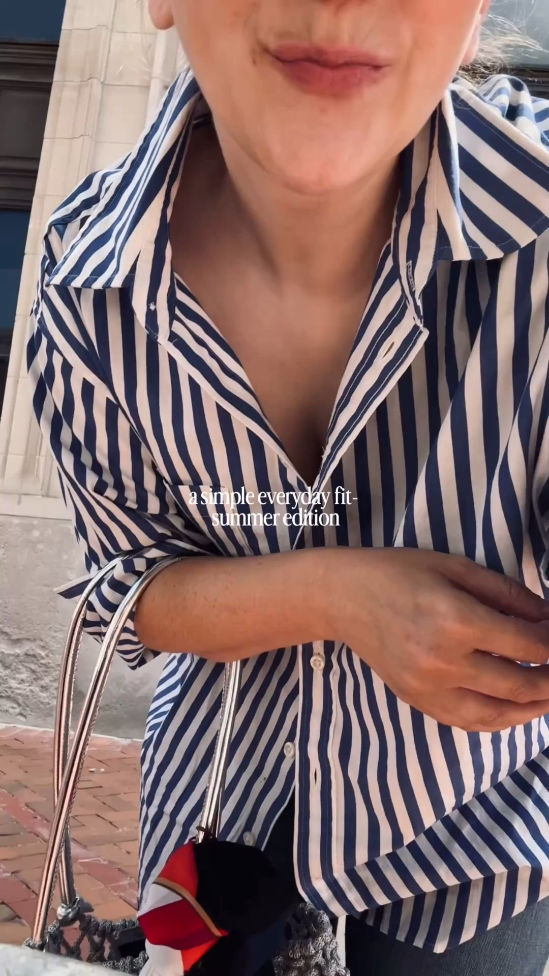 Button Down - Gap - this is up a size bit i didn’t need to - 15% off in the app 
Drawstring Jeans- Gap - 60% off in this wash “new mediumButton Down - Gap - this is up a size bit i didn’t need to - 15% off in the app 
Drawstring Jeans- Gap - 60% off in this wash “new medium indigo” - if you’re between sizes go down - these are talls 
Sandals- Tkees - tts 
Bag & Charm- Clare V 
Makeup- Merit & Dibs

#LTKootd #LTKOver40 #LTKSeasonal